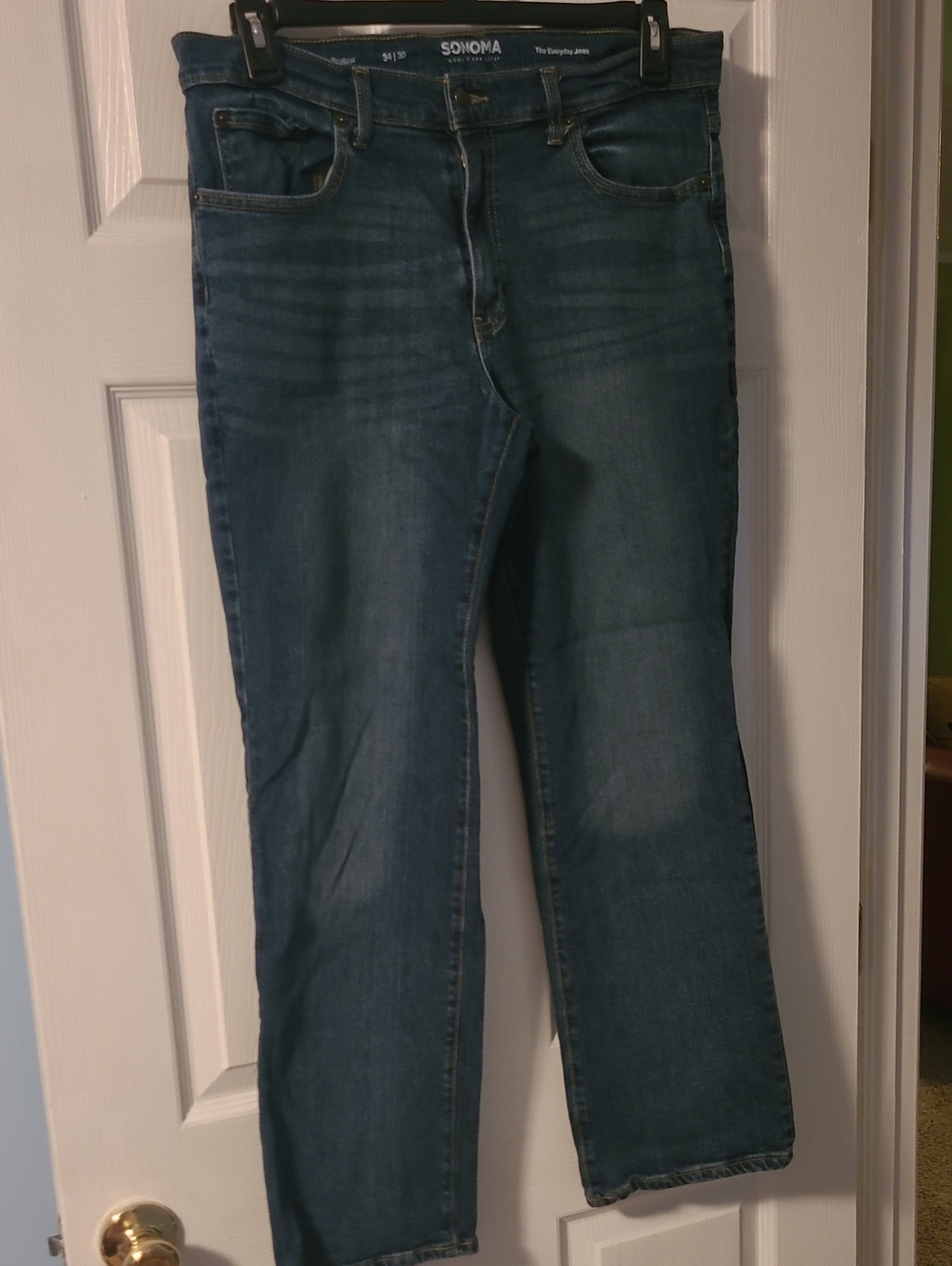 Sonoma Men's Dark Blue Straight-Leg Jeans 34x30